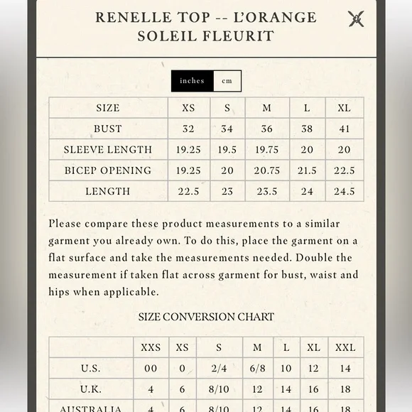 Doen The Renelle Top in L'Orange Soleil Fleurit - Picture 9 of 9